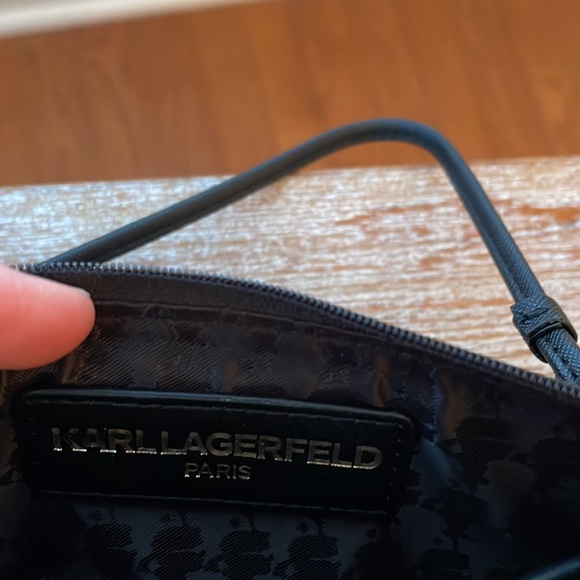 Karl Lagerfeld Black Faux Wristlet Wallet - Picture 5 of 7
